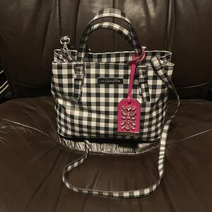 Liz Claiborne Black and White Checkered Satchel